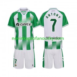 Real Betis Dres Anthoy 7 Domácí Fotbalové Dresy pro Děti 2026-2027 Krátký rukáv