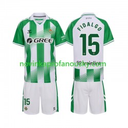 Real Betis Dres Fidalgo 15 Domácí Fotbalové Dresy pro Děti 2026-2027 Krátký rukáv