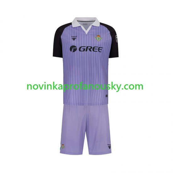 Real Betis Dres Brankářské Retro Domácí Fotbalové Dresy pro Děti 2025-2026 Krátký rukáv