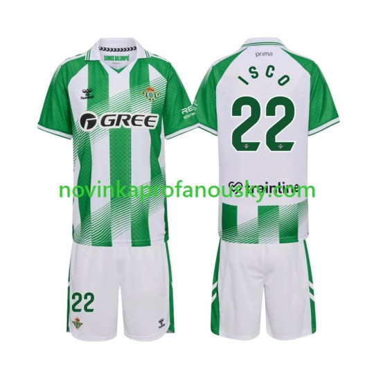 Real Betis Dres Isco 22 Domácí Fotbalové Dresy pro Děti 2026-2027 Krátký rukáv