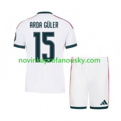 Real Madrid Dres Arda Guler 15 Domácí Fotbalové Dresy pro Děti 2026-2027 Krátký rukáv