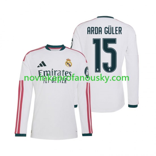 Real Madrid Dres Arda Guler 15 Domácí Fotbalové Dresy pro Muže 2026-2027 Dlouhý rukáv