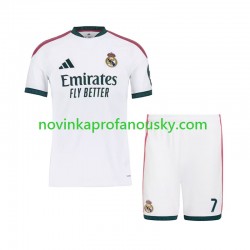 Real Madrid Dres Cristiano Ronaldo 7 Domácí Fotbalové Dresy pro Děti 2026-2027 Krátký rukáv