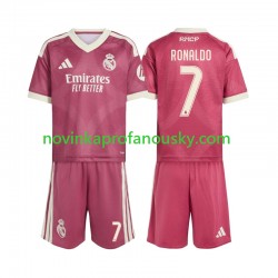 Real Madrid Dres Cristiano Ronaldo 7 Alternativní Fotbalové Dresy pro Děti 2026-2027 Krátký rukáv
