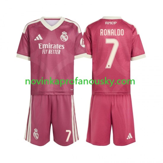 Real Madrid Dres Cristiano Ronaldo 7 Alternativní Fotbalové Dresy pro Děti 2026-2027 Krátký rukáv
