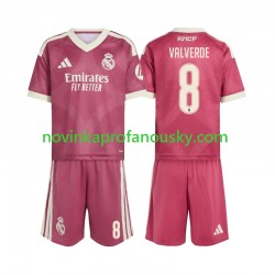 Real Madrid Dres Federico Valverde 8 Alternativní Fotbalové Dresy pro Děti 2026-2027 Krátký rukáv