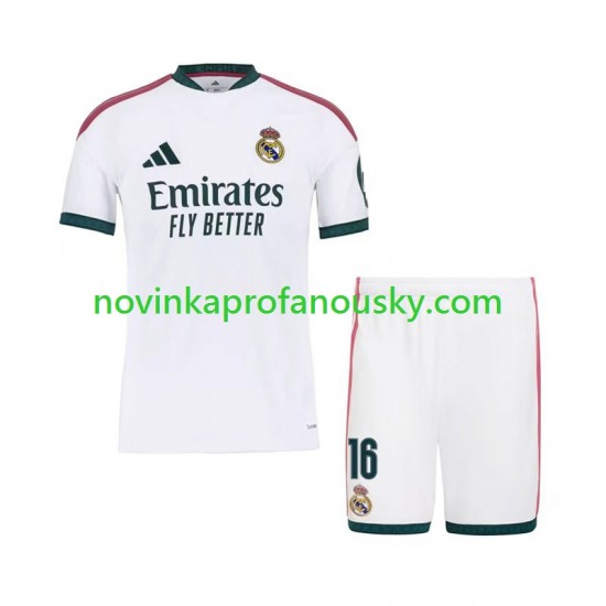 Real Madrid Dres Ibrahima Konate 16 Domácí Fotbalové Dresy pro Děti 2026-2027 Krátký rukáv