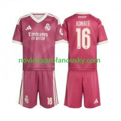 Real Madrid Dres Ibrahima Konate 16 Alternativní Fotbalové Dresy pro Děti 2026-2027 Krátký rukáv