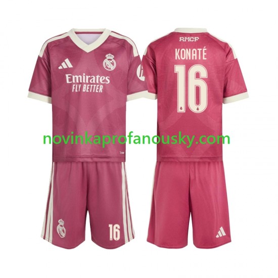 Real Madrid Dres Ibrahima Konate 16 Alternativní Fotbalové Dresy pro Děti 2026-2027 Krátký rukáv