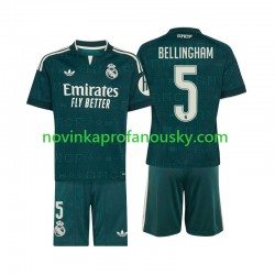 Real Madrid Dres Jude Bellingham 5 Venkovní Fotbalové Dresy pro Děti 2026-2027 Krátký rukáv