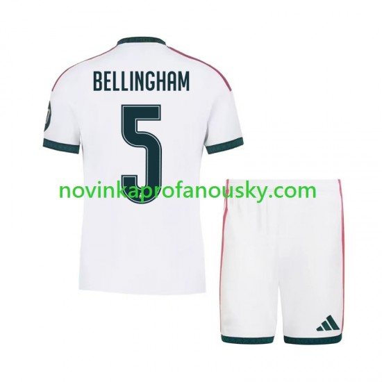 Real Madrid Dres Jude Bellingham 5 Domácí Fotbalové Dresy pro Děti 2026-2027 Krátký rukáv