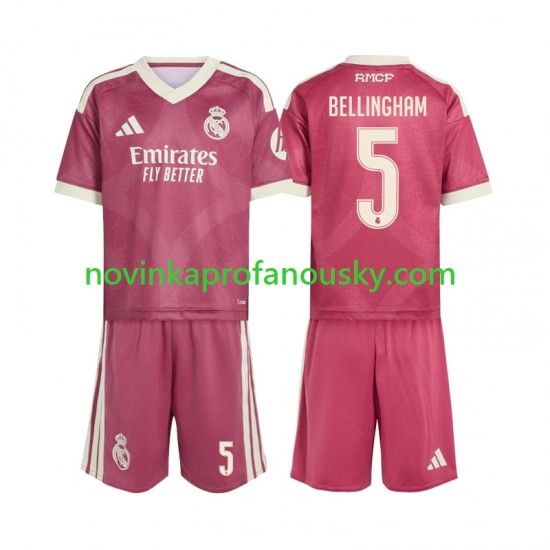 Real Madrid Dres Jude Bellingham 5 Alternativní Fotbalové Dresy pro Děti 2026-2027 Krátký rukáv