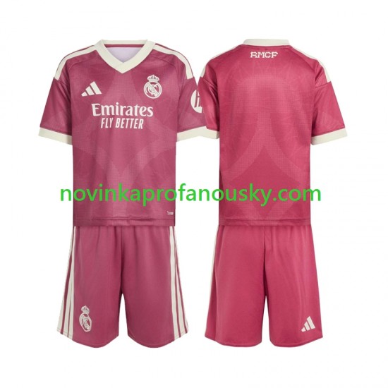 Real Madrid Dres Alternativní Fotbalové Dresy pro Děti 2026-2027 Krátký rukáv