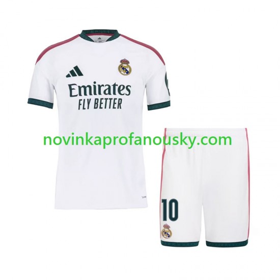 Real Madrid Dres Mbappé Kylian 10 Domácí Fotbalové Dresy pro Děti 2026-2027 Krátký rukáv