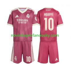 Real Madrid Dres Mbappé Kylian 10 Alternativní Fotbalové Dresy pro Děti 2026-2027 Krátký rukáv