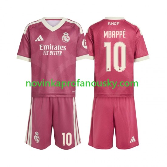 Real Madrid Dres Mbappé Kylian 10 Alternativní Fotbalové Dresy pro Děti 2026-2027 Krátký rukáv