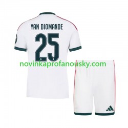 Real Madrid Dres Yan Diomande 25 Domácí Fotbalové Dresy pro Děti 2026-2027 Krátký rukáv