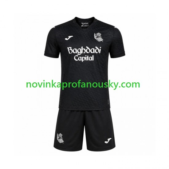Real Sociedad Dres Venkovní Fotbalové Dresy pro Děti 2026-2027 Krátký rukáv