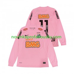Dres Santos Neymar JR 11 2012 2013 Retro Čtvrtý Fotbalové Dresy pro Muže Dlouhý rukáv