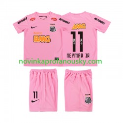 Dres Santos Neymar JR 11 2012 2013 Retro Čtvrtý Fotbalové Dresy pro Děti Krátký rukáv