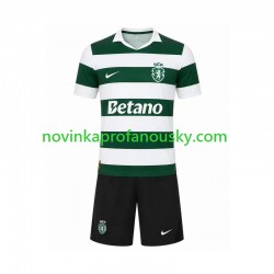 Sporting CP Dres Domácí Fotbalové Dresy pro Děti 2026-2027 Krátký rukáv