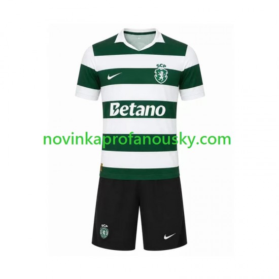 Sporting CP Dres Domácí Fotbalové Dresy pro Děti 2026-2027 Krátký rukáv