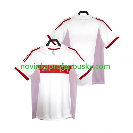 Turecko Dres Retro Venkovní Fotbalové Dresy pro Muže 2002 Krátký rukáv