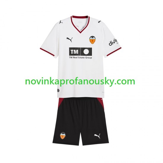 Valencia CF Dres Domácí Fotbalové Dresy pro Děti 2026-2027 Krátký rukáv