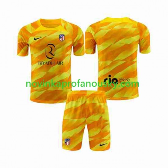 Atlético Madrid Dres Orangecolor Brankářské pro Děti 2023-2024 Krátký rukáv