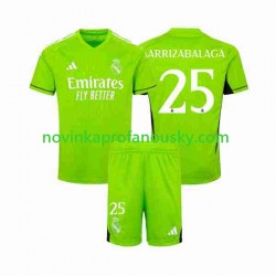 Real Madrid Dres Kepa Arrizabalaga 25 Brankářské Domácí Fotbalové Dresy pro Děti 2023-2024 Krátký rukáv
