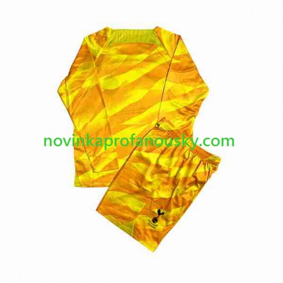 Tottenham Hotspur Dres Orangecolor Brankářské Venkovní Fotbalové Dresy pro Děti 2023-2024 Dlouhý rukáv