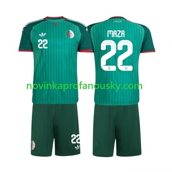 Alžírsko Dres Ibrahim Maza 22 Venkovní Fotbalové Dresy pro Děti 2026 Krátký rukáv