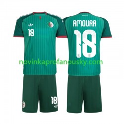 Alžírsko Dres Mohamed Amoura 18 Venkovní Fotbalové Dresy pro Děti 2026 Krátký rukáv