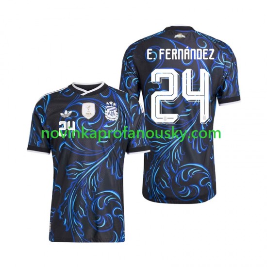 Argentina Dres Enzo Fernandez 24 Venkovní Fotbalové Dresy pro Muže MS ve fotbale 2026 Krátký rukáv