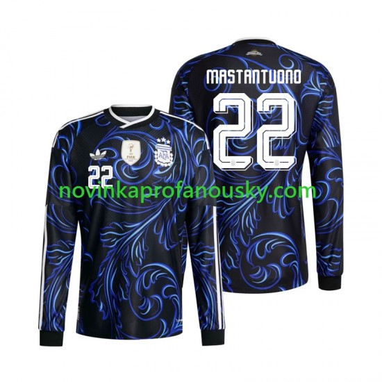 Argentina Dres Franco Mastantuono 22 Venkovní Fotbalové Dresy pro Muže MS ve fotbale 2026 Dlouhý rukáv