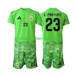 Argentina Dres Emiliano Martinez 23 Brankářské Alternativní Fotbalové Dresy pro Děti MS ve fotbale 2026 Krátký rukáv