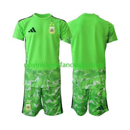 Argentina Dres Brankářské Alternativní Fotbalové Dresy pro Děti MS ve fotbale 2026 Krátký rukáv