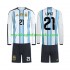 Argentina Dres Jose Manuel Lopez 21 Domácí Fotbalové Dresy pro Děti MS ve fotbale 2026 Dlouhý rukáv