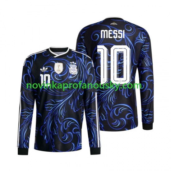 Argentina Dres Lionel Messi 10 Venkovní Fotbalové Dresy pro Muže MS ve fotbale 2026 Dlouhý rukáv