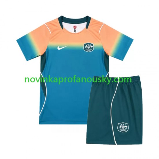 Austrálie Dres Venkovní Fotbalové Dresy pro Děti MS ve fotbale 2026 Krátký rukáv