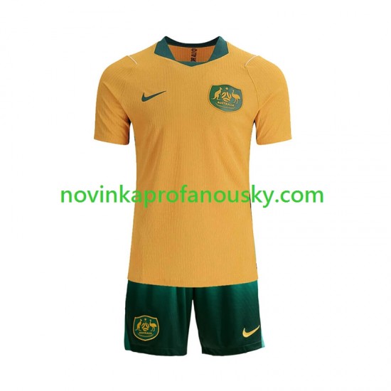 Austrálie Dres Domácí Fotbalové Dresy pro Děti MS ve fotbale 2026 Krátký rukáv