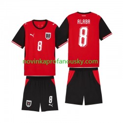 Rakousko Dres David Alaba 8 Domácí Fotbalové Dresy pro Děti MS ve fotbale 2026 Krátký rukáv