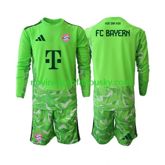 FC Bayern Mnichov Dres Brankářské Domácí Fotbalové Dresy pro Děti 2026-2027 Dlouhý rukáv