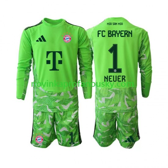 FC Bayern Mnichov Dres Manuel Neuer 1 Brankářské Domácí Fotbalové Dresy pro Děti 2026-2027 Dlouhý rukáv
