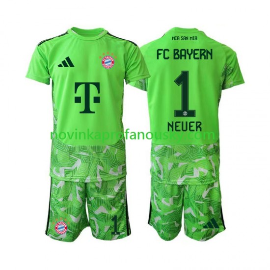 FC Bayern Mnichov Dres Manuel Neuer 1 Brankářské Domácí Fotbalové Dresy pro Děti 2026-2027 Krátký rukáv