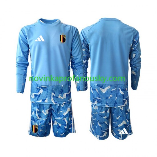 Belgie Dres Brankářské Domácí Fotbalové Dresy pro Děti MS ve fotbale 2026 Dlouhý rukáv