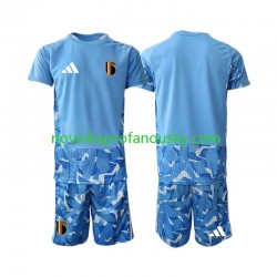Belgie Dres Brankářské Domácí Fotbalové Dresy pro Děti MS ve fotbale 2026 Krátký rukáv