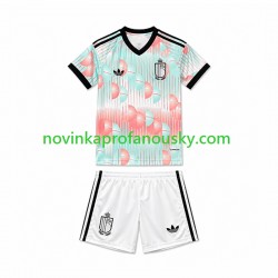 Belgie Dres Venkovní Fotbalové Dresy pro Děti MS ve fotbale 2026 Krátký rukáv