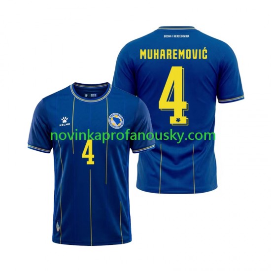 Bosna a Hercegovina Dres Tarik Muharemovic 4 Domácí Fotbalové Dresy pro Muže MS ve fotbale 2026 Krátký rukáv