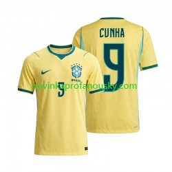 Brazílie Dres Matheus Cunha 9 Domácí Fotbalové Dresy pro Muže MS ve fotbale 2026 Krátký rukáv